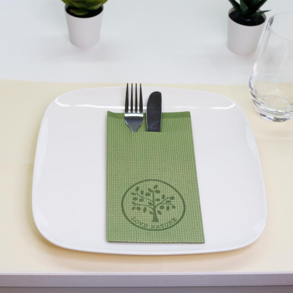 Serviettentaschen Linclass Premium Love Nature Jute olive Serviettentaschen Linclass Premium Love Nature Jute olive
