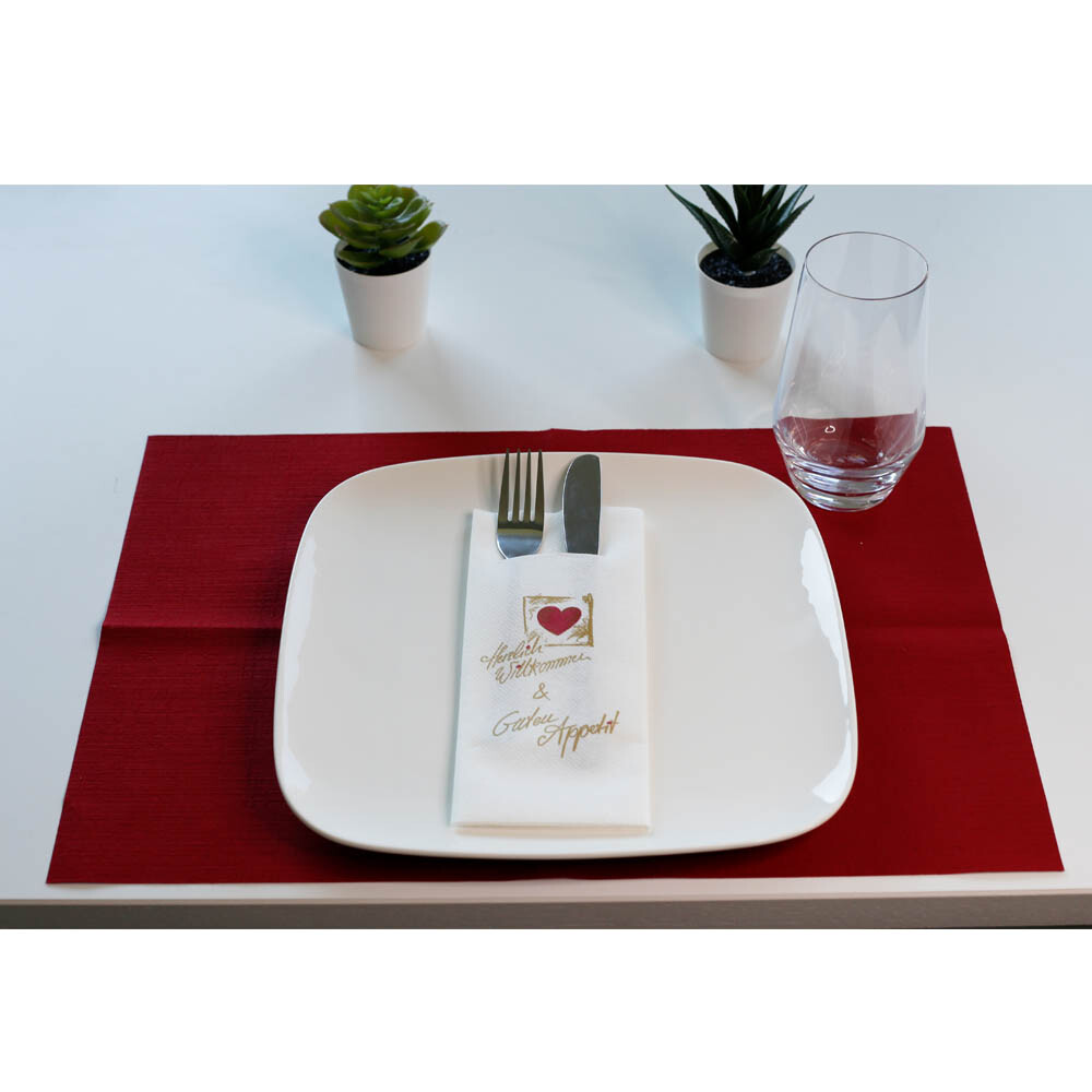 Serviettentaschen Linclass Professional Herzlich Willkommen Serviettentaschen Linclass Professional Herzlich Willkommen