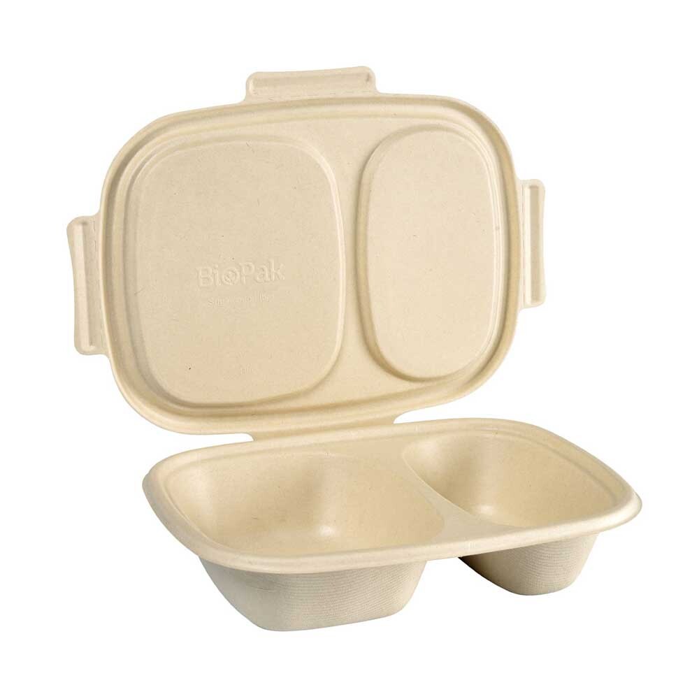 Shield Bagasse Boxen 2-geteilt 600-300 ml Shield Bagasse Boxen 2-geteilt 600-300 ml