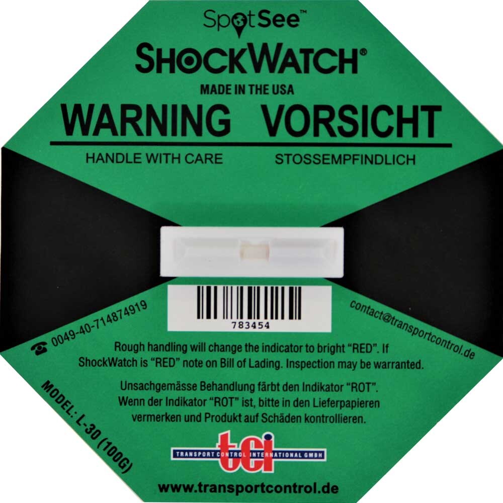 Shockwatch® Stoßindikatoren 100 g grün Shockwatch® Stoßindikatoren 100 g grün