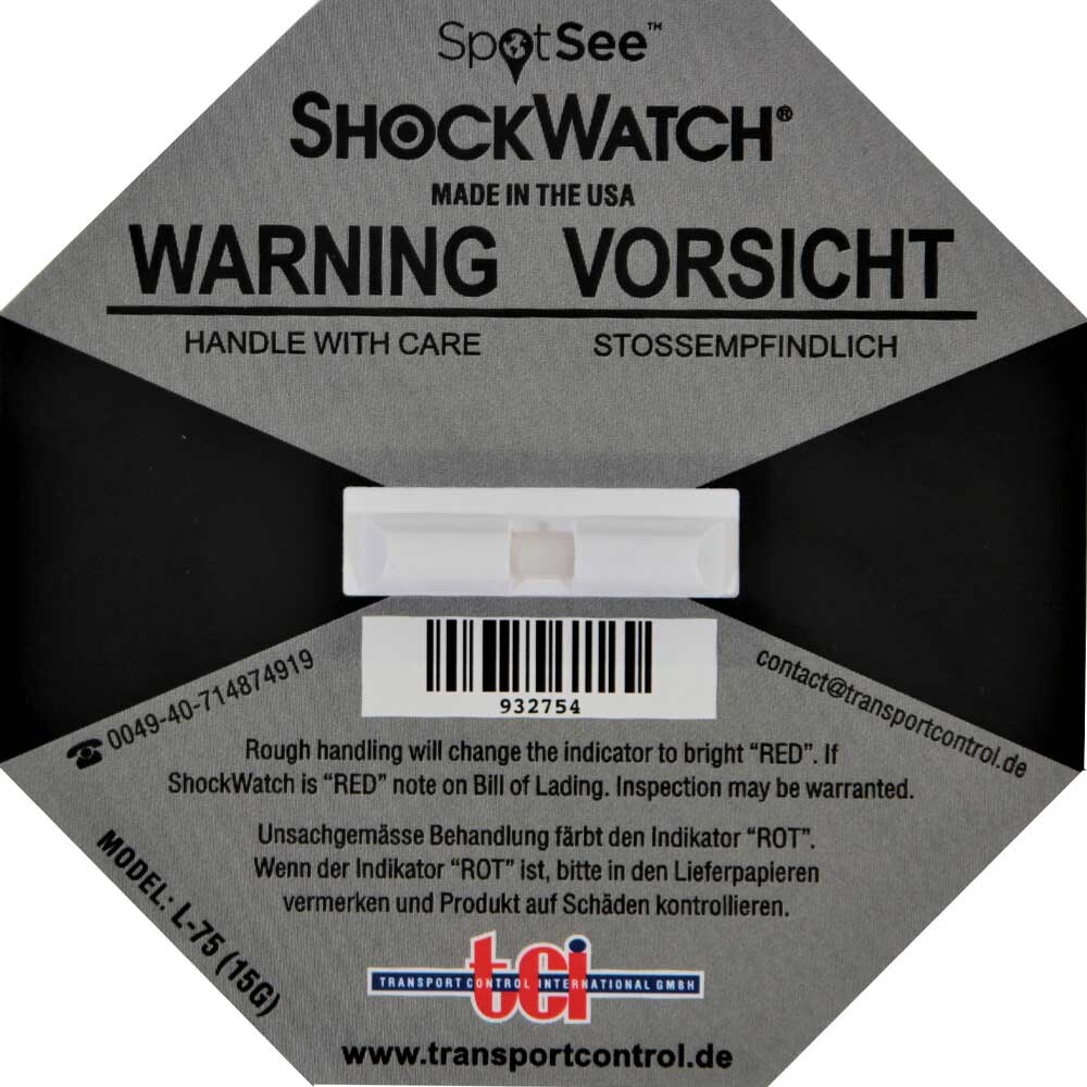 Shockwatch® Stoßindikatoren 15 g grau Shockwatch® Stoßindikatoren 15 g grau