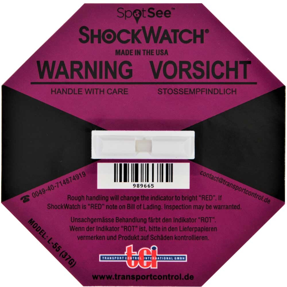 Shockwatch® Stoßindikatoren 37 g lila Shockwatch® Stoßindikatoren 37 g lila