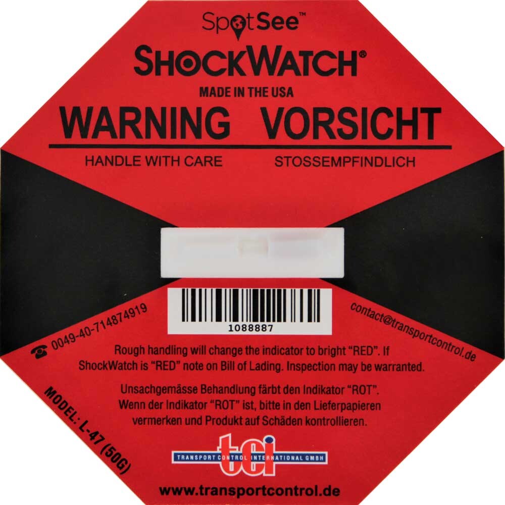 Shockwatch® Stoßindikatoren 50 g rot Shockwatch® Stoßindikatoren 50 g rot