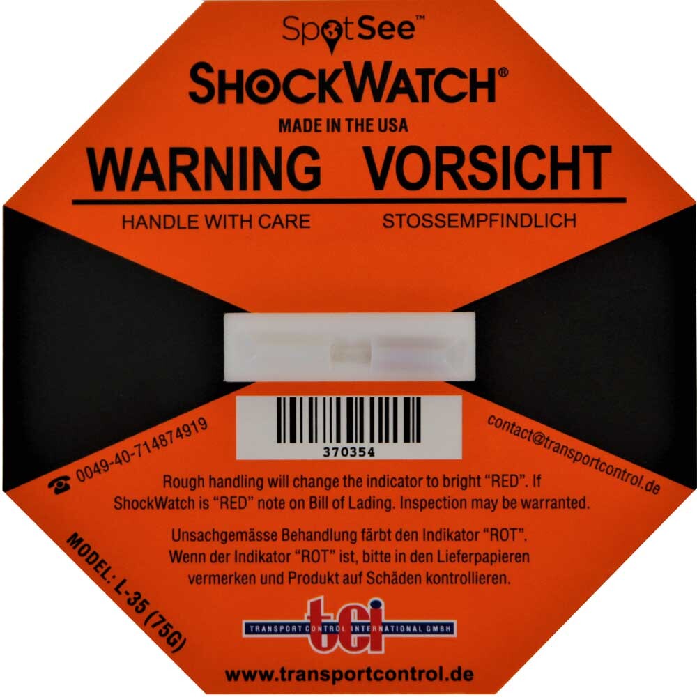 Shockwatch® Stoßindikatoren 75 g orange Shockwatch® Stoßindikatoren 75 g orange