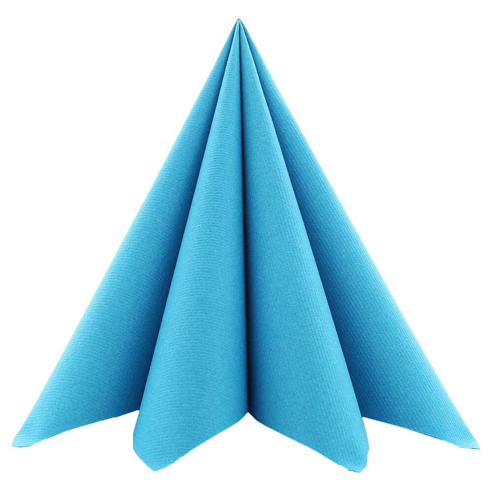 Softservietten 40 x 40 cm 14 Falz aqua blau