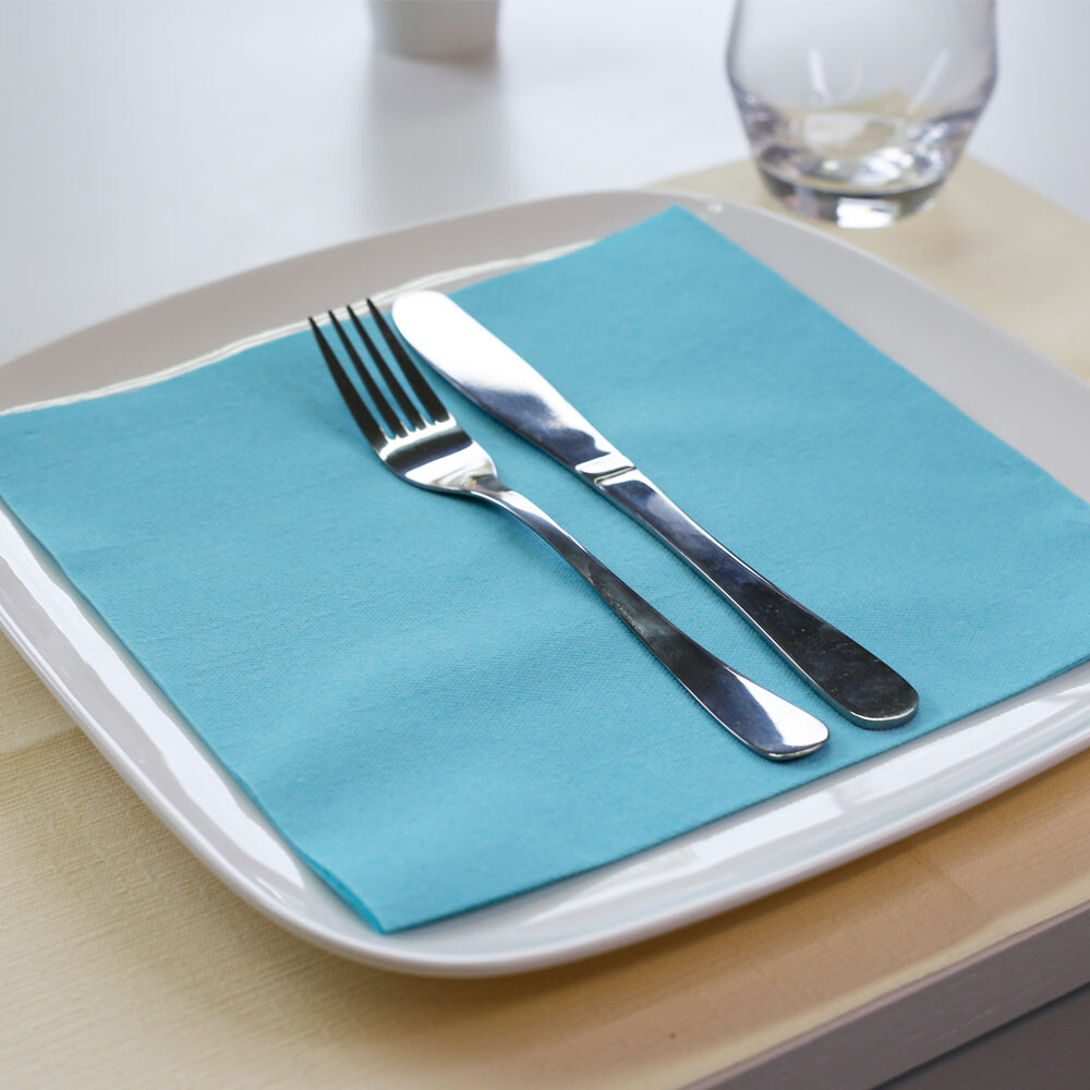 Softservietten 40 x 40 cm 1-4 Falz aqua blau