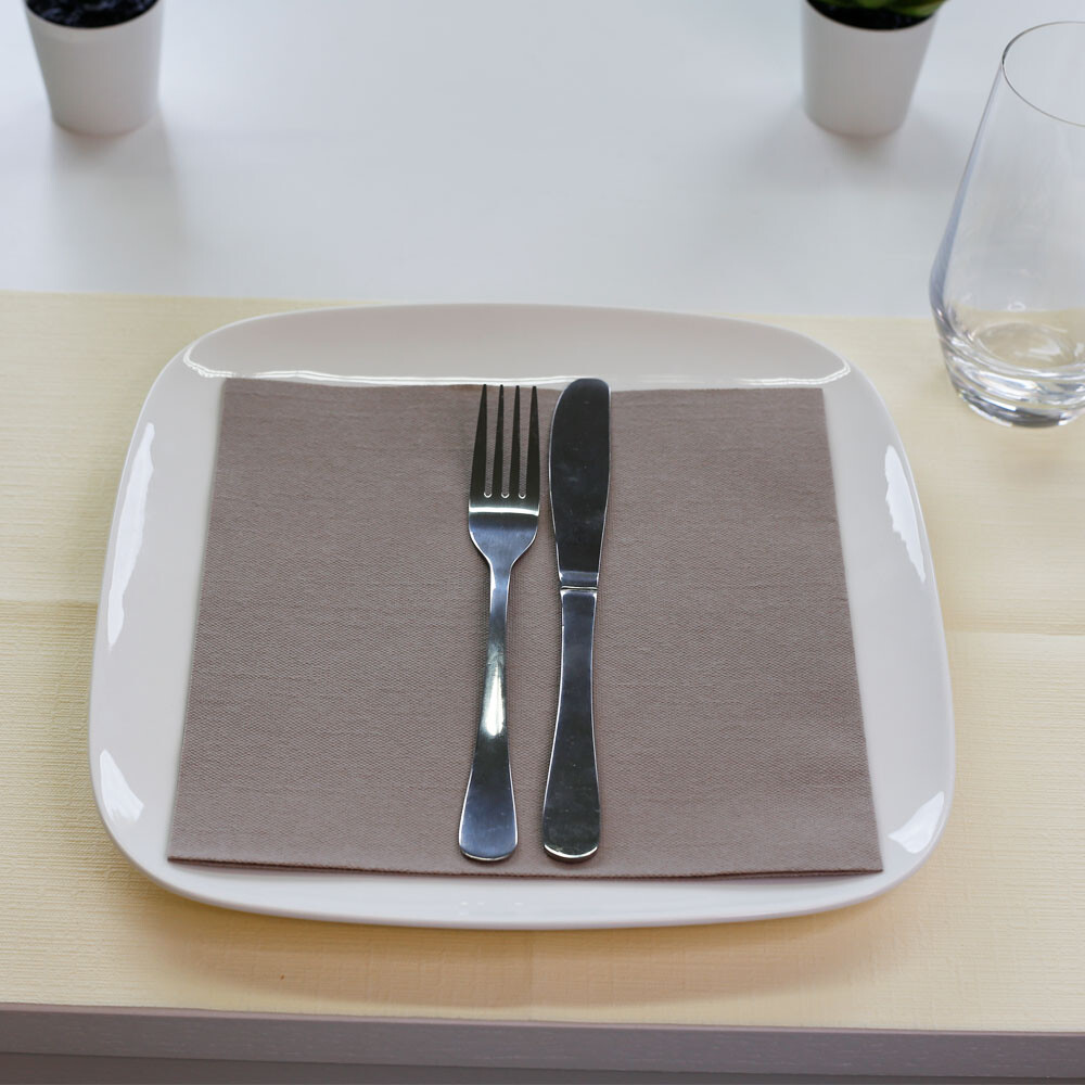 Softservietten 40 x 40 cm 1-4 Falz beige grey