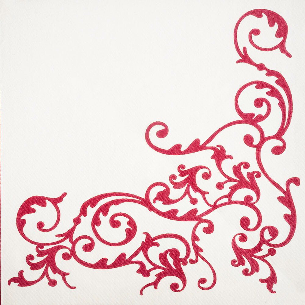 Softservietten Pomp bordeaux-creme 40 x 40 cm Softservietten Pomp bordeaux-creme 40 x 40 cm