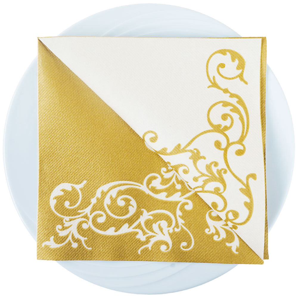 Softservietten Pomp gold-creme 40 x 40 cm Softservietten Pomp gold-creme 40 x 40 cm
