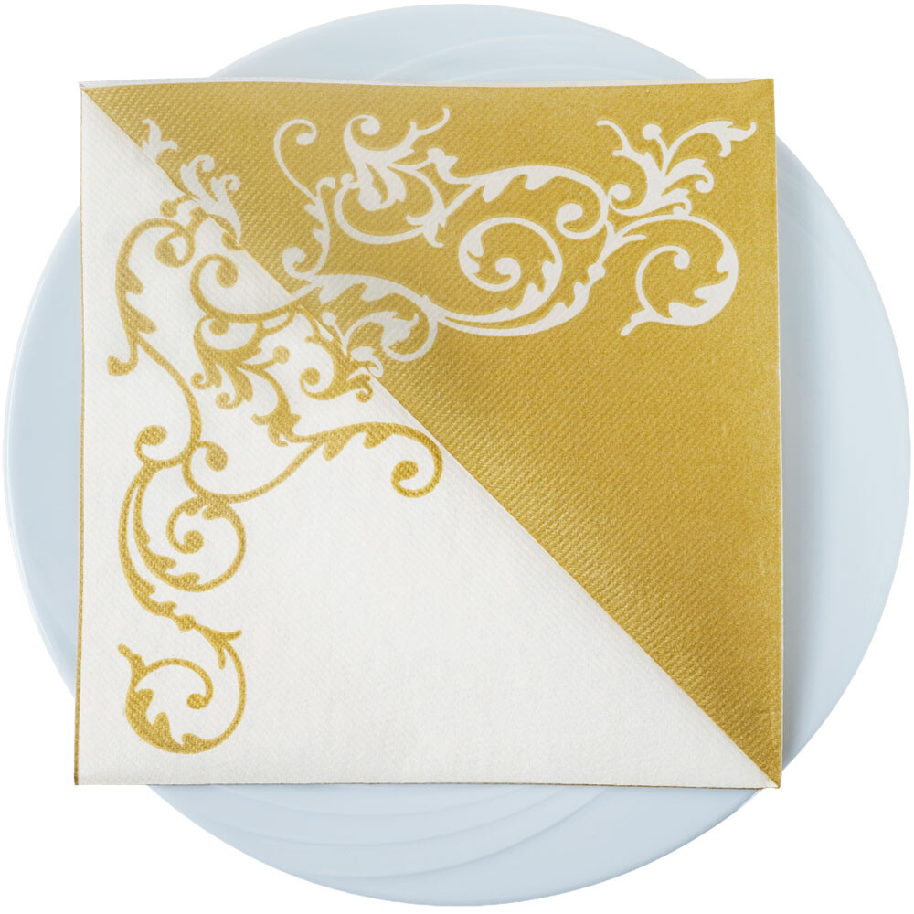 Softservietten Pomp gold-creme 40 x 40 cm Softservietten Pomp gold-creme 40 x 40 cm