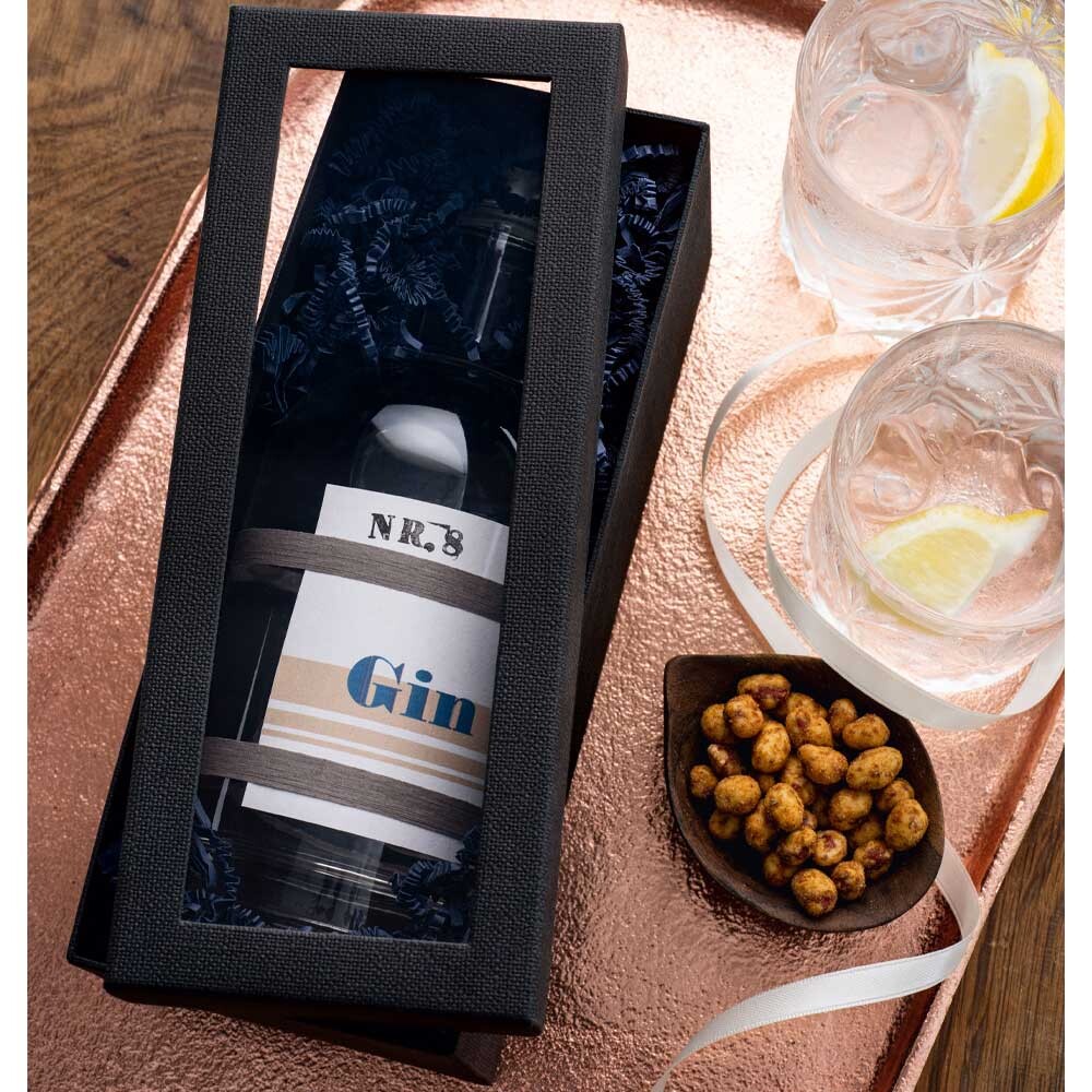 Stülpdeckelbox schwarz für Gin und Spirituosen Stülpdeckelbox schwarz für Gin und Spirituosen