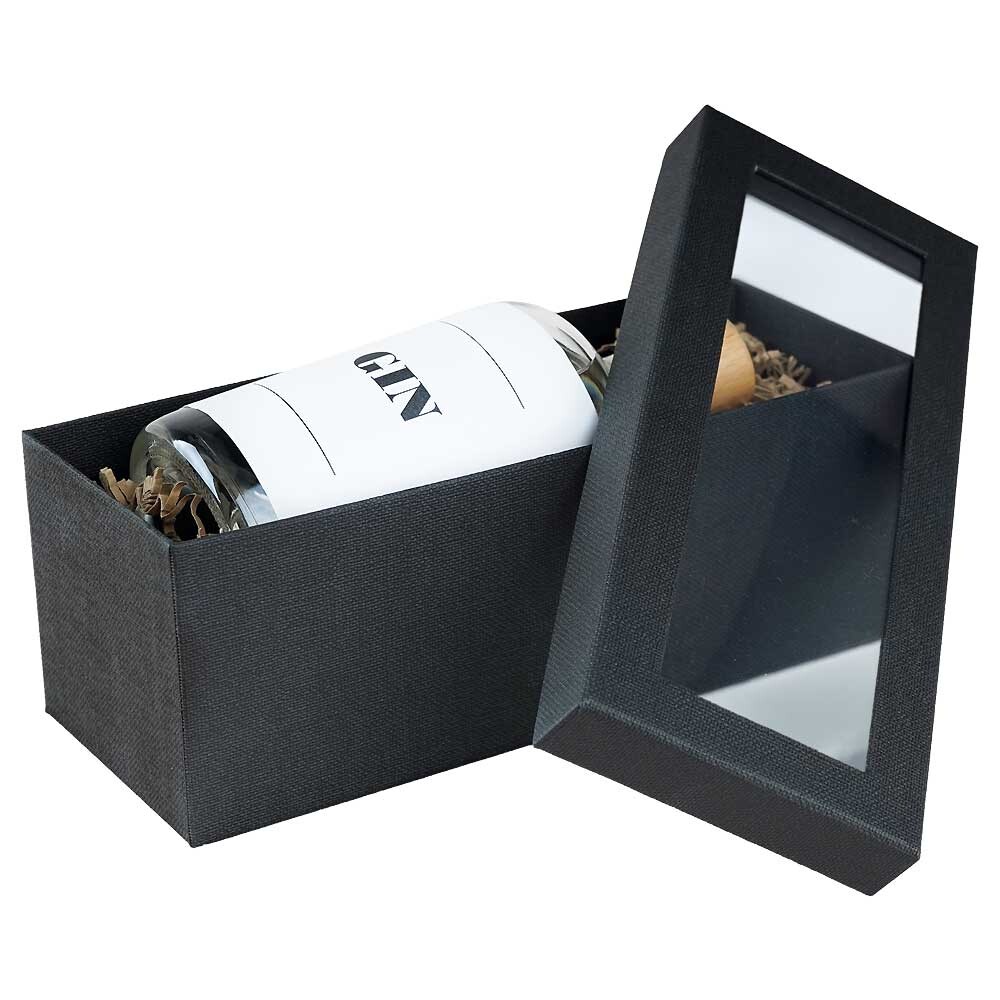 Stülpdeckelbox schwarz für Gin und Spirituosen Stülpdeckelbox schwarz für Gin und Spirituosen