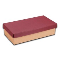 2er Wein- Geschenkkarton mit Stülpdeckel offene Welle bordeaux natur 2er Wein- Geschenkkarton mit Stülpdeckel offene Welle bordeaux natur