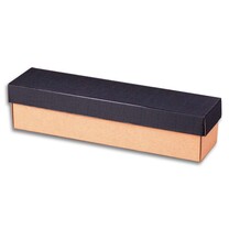 1er Wein- Geschenkkarton mit Stülpdeckel offene Welle Schwarz Natur 1er Wein- Geschenkkarton mit Stülpdeckel offene Welle Schwarz Natur