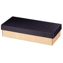2er Wein- Geschenkkarton mit Stülpdeckel offene Welle Schwarz Natur 2er Wein- Geschenkkarton mit Stülpdeckel offene Welle Schwarz Natur