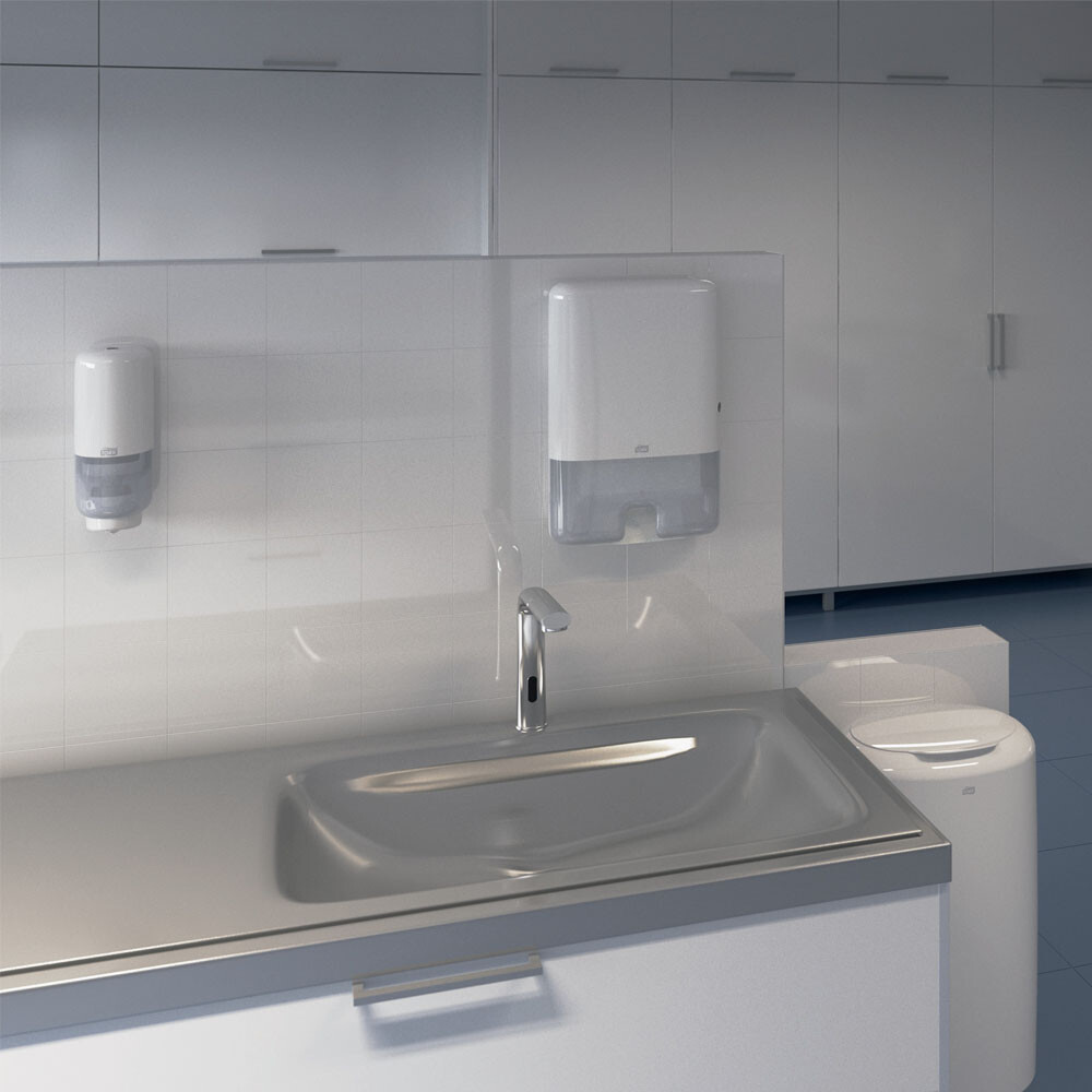 Tork H2 Xpress® Spender weiß für Multifold Handtücher Tork H2 Xpress® Spender weiß für Multifold Handtücher