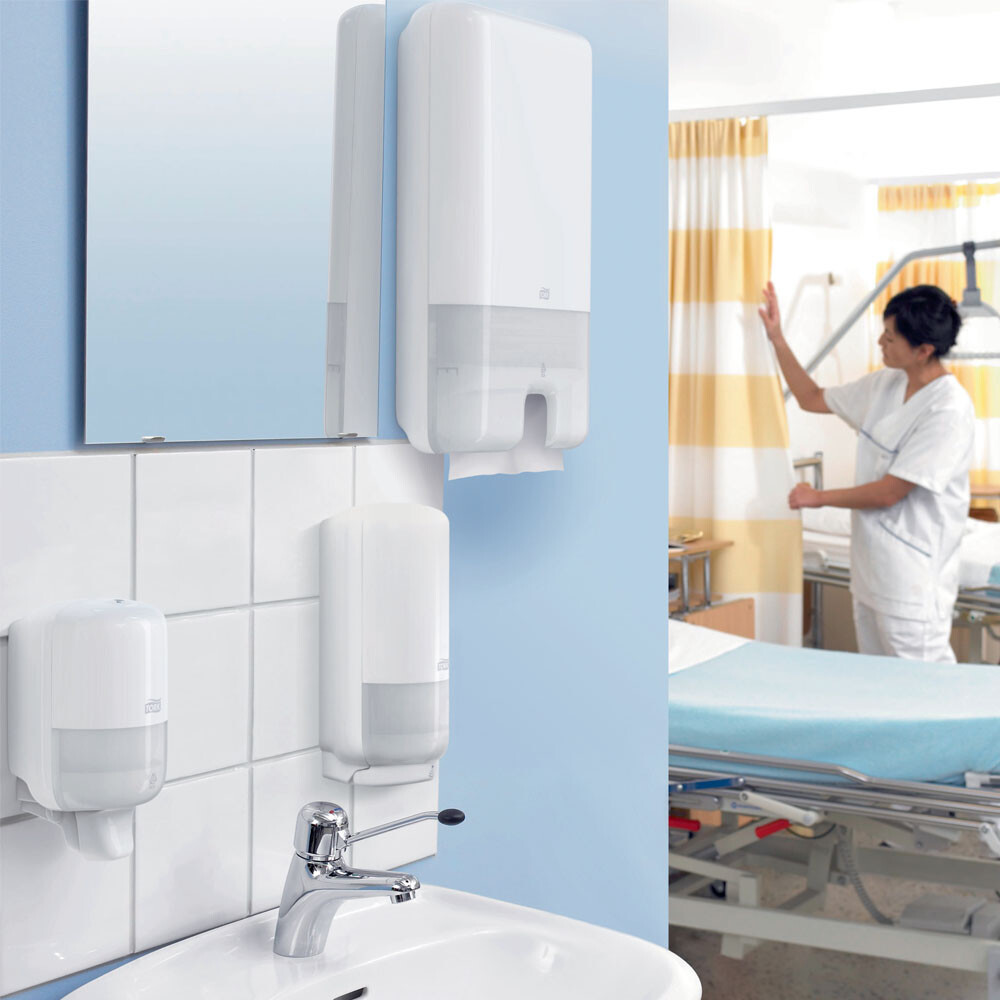 Tork H2 Xpress® Spender weiß für Multifold Handtücher Tork H2 Xpress® Spender weiß für Multifold Handtücher