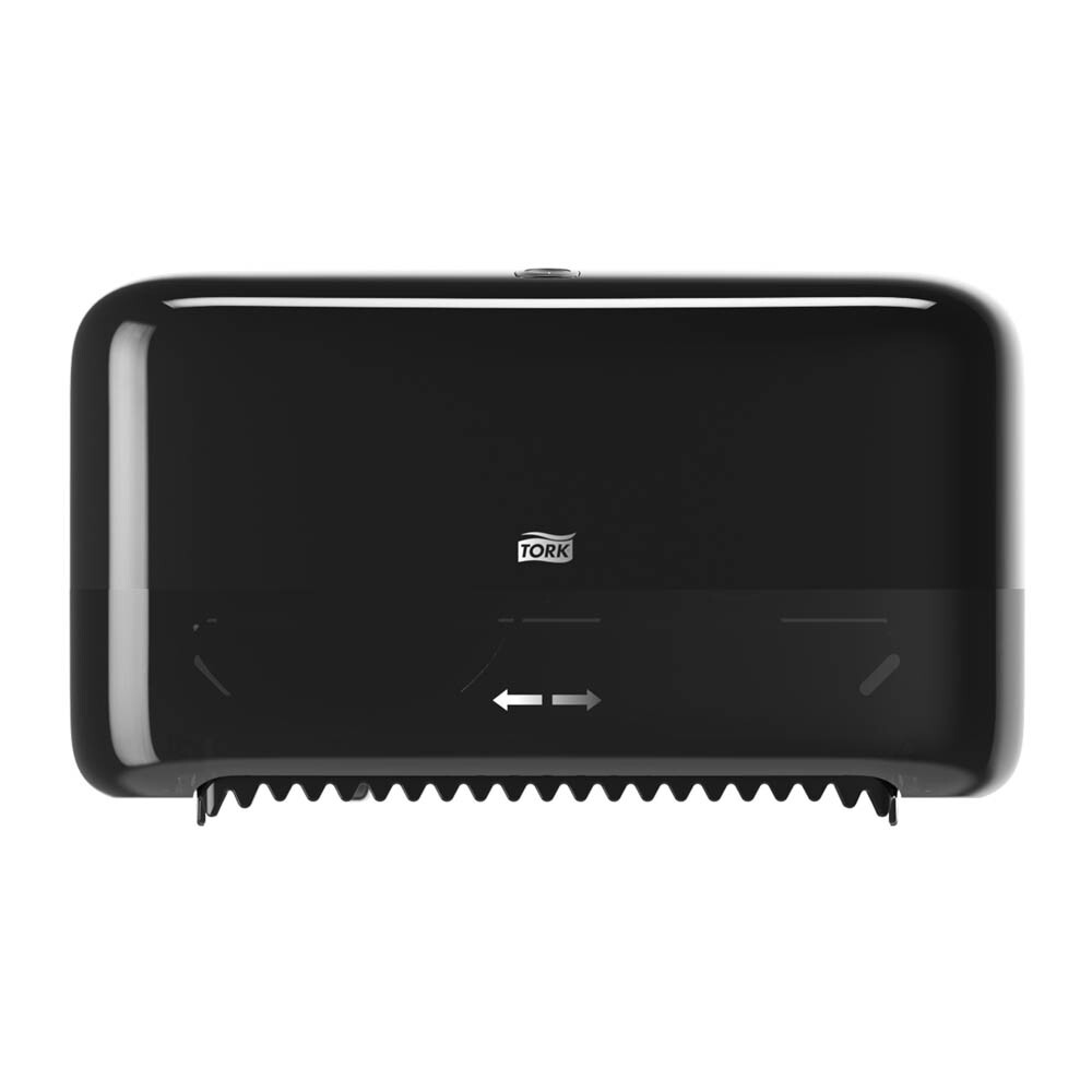 Tork T7 OptiServe Doppelrollenspender horizontal schwarz Tork T7 OptiServe Doppelrollenspender horizontal schwarz
