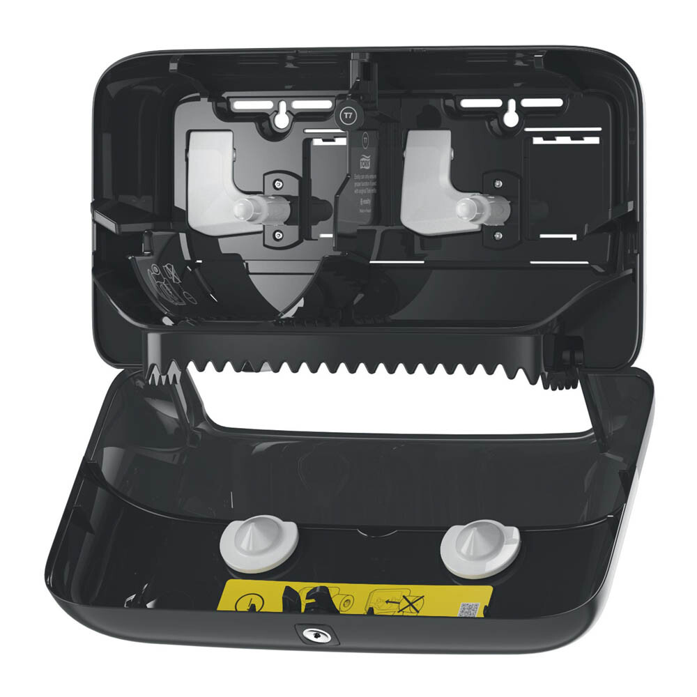 Tork T7 OptiServe Doppelrollenspender horizontal schwarz Tork T7 OptiServe Doppelrollenspender horizontal schwarz