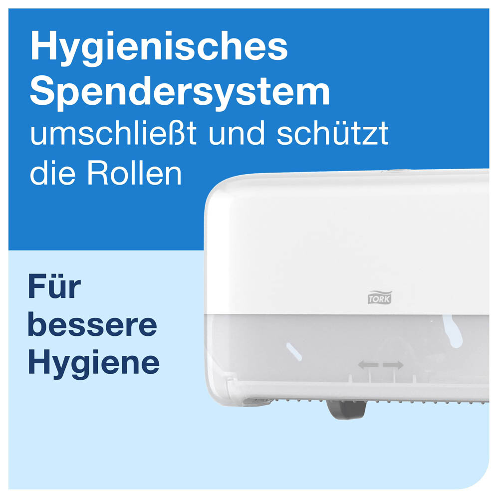 Tork T7 OptiServe Doppelrollenspender horizontal weiß Tork T7 OptiServe Doppelrollenspender horizontal weiß