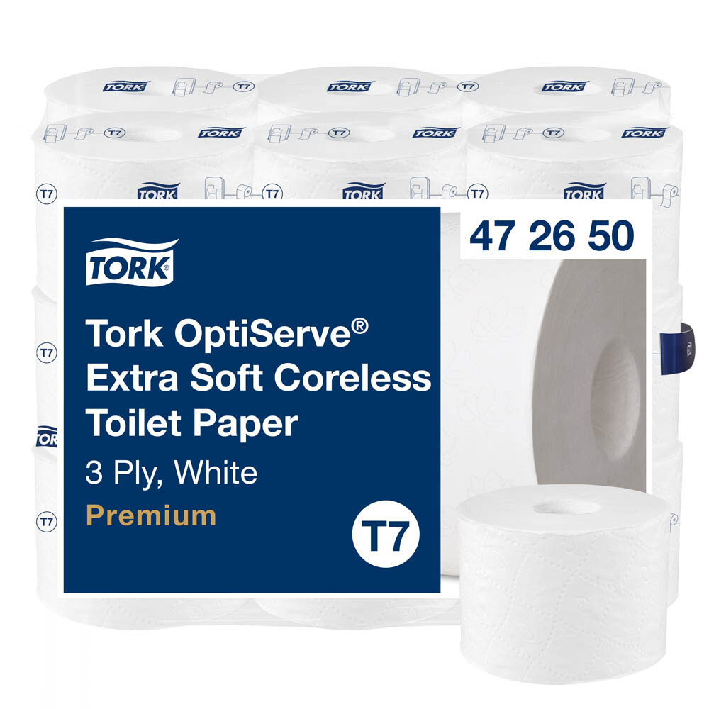 Tork T7 OptiServe Hülsenloses Toilettenpapier Premium Tork T7 OptiServe Hülsenloses Toilettenpapier Premium