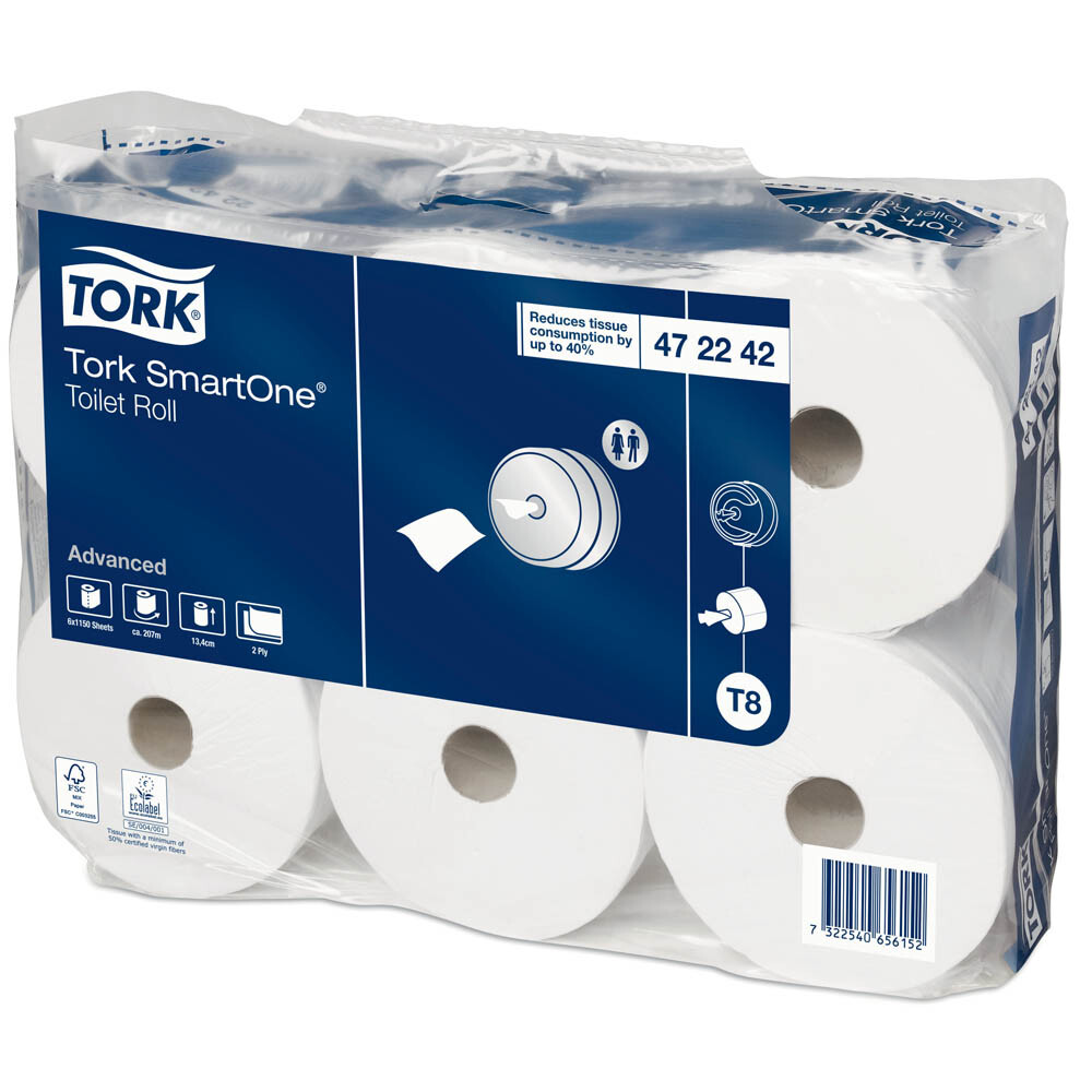 Tork T8 SmartOne Toilettenpapier weiß Tork T8 SmartOne Toilettenpapier weiß