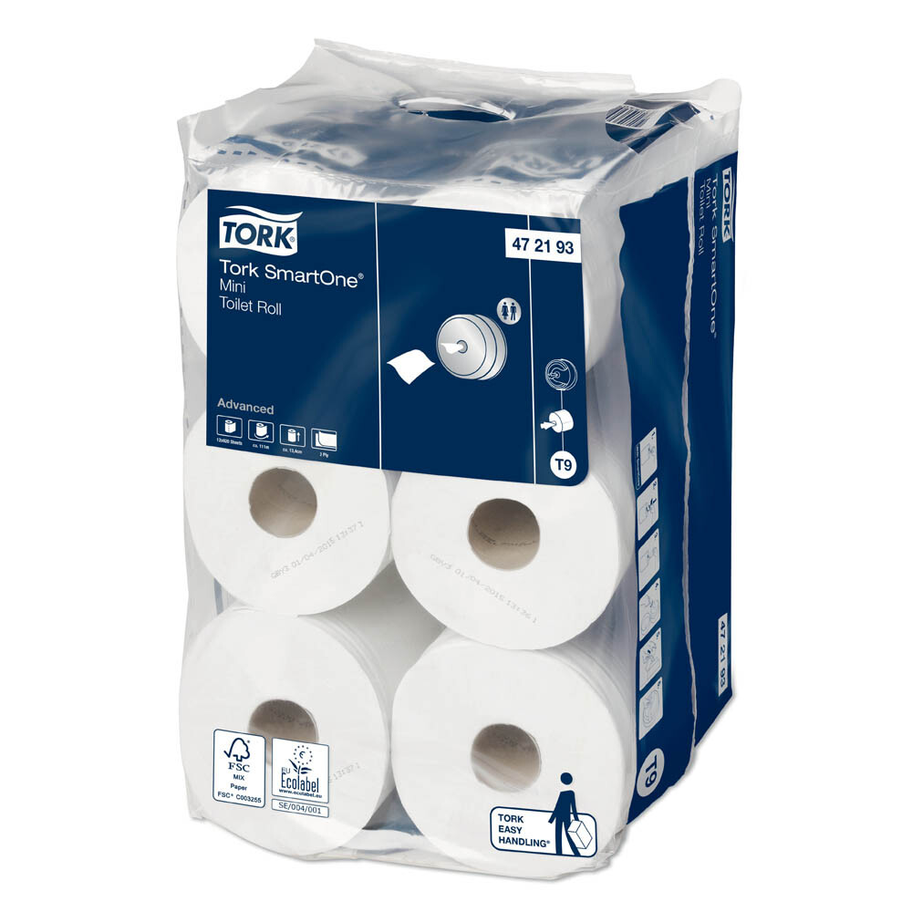 Tork T9 SmartOne Mini Toilettenpapier weiß Tork T9 SmartOne Mini Toilettenpapier weiß