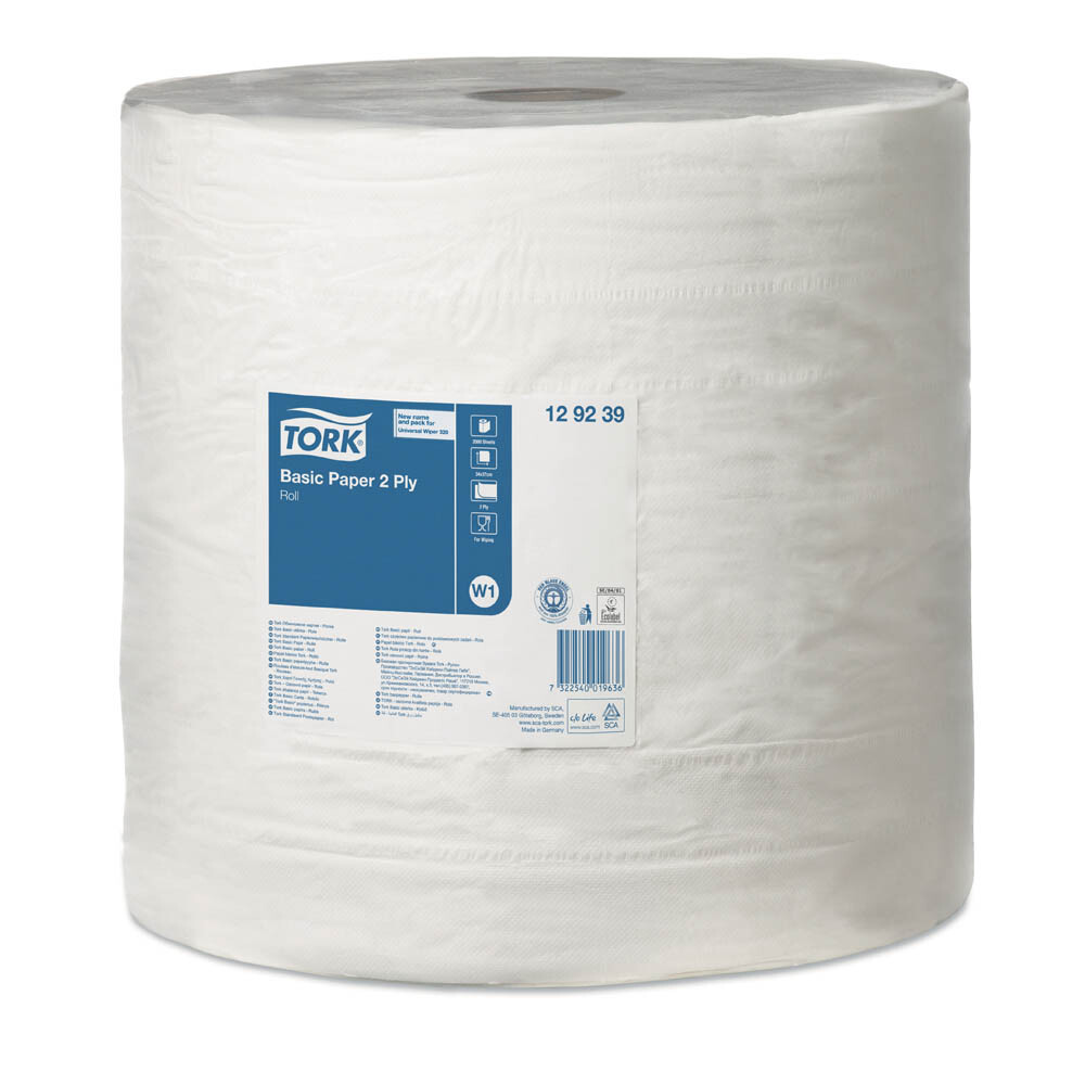 Tork W1 Standard-Papierwischtücher 2-lagig weiß 680 m Tork W1 Standard-Papierwischtücher 2-lagig weiß 680 m