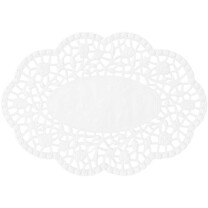 Tortenspitzen oval weiß 18 x 13 cm Tortenspitzen oval weiß 18 x 13 cm