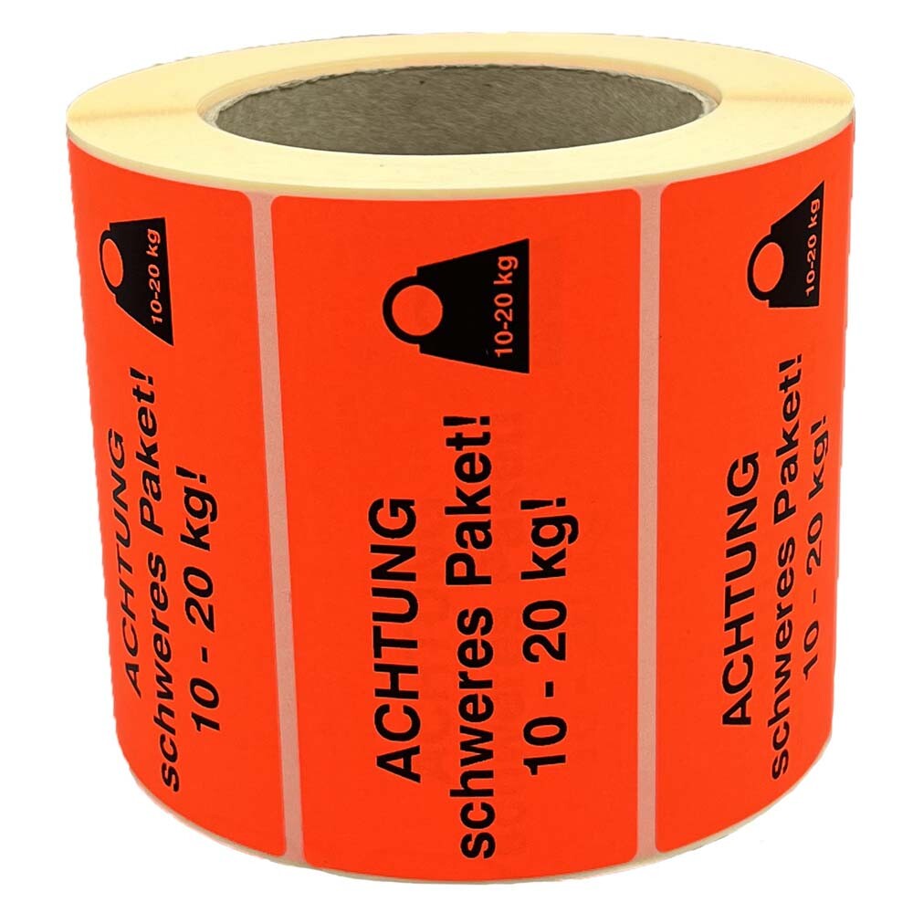 Transportetiketten gemäß Postgesetz 10-20 kg Transportetiketten gemäß Postgesetz 10-20 kg