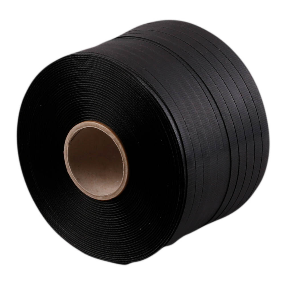 Umreifungsband für Automaten PP Schwarz 12 mm x 0.63 mm x 3.000 lfm Umreifungsband für Automaten PP Schwarz 12 mm x 0.63 mm x 3.000 lfm