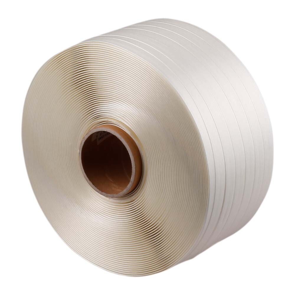 Umreifungsband weiß für Automaten PP Weiß 12 mm x 0.55 mm Umreifungsband weiß für Automaten PP Weiß 12 mm x 0.55 mm