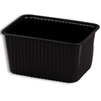 Verpackungsschalen rechteckig PP Schwarz 1.000 ml Verpackungsschalen rechteckig PP Schwarz 1.000 ml