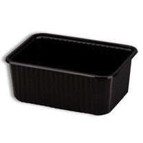 Verpackungsschalen rechteckig PP Schwarz 750 ml Verpackungsschalen rechteckig PP Schwarz 750 ml