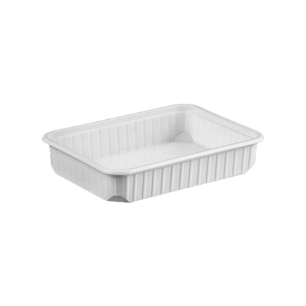 Verpackungsschalen rechteckig PP Weiß 500 ml