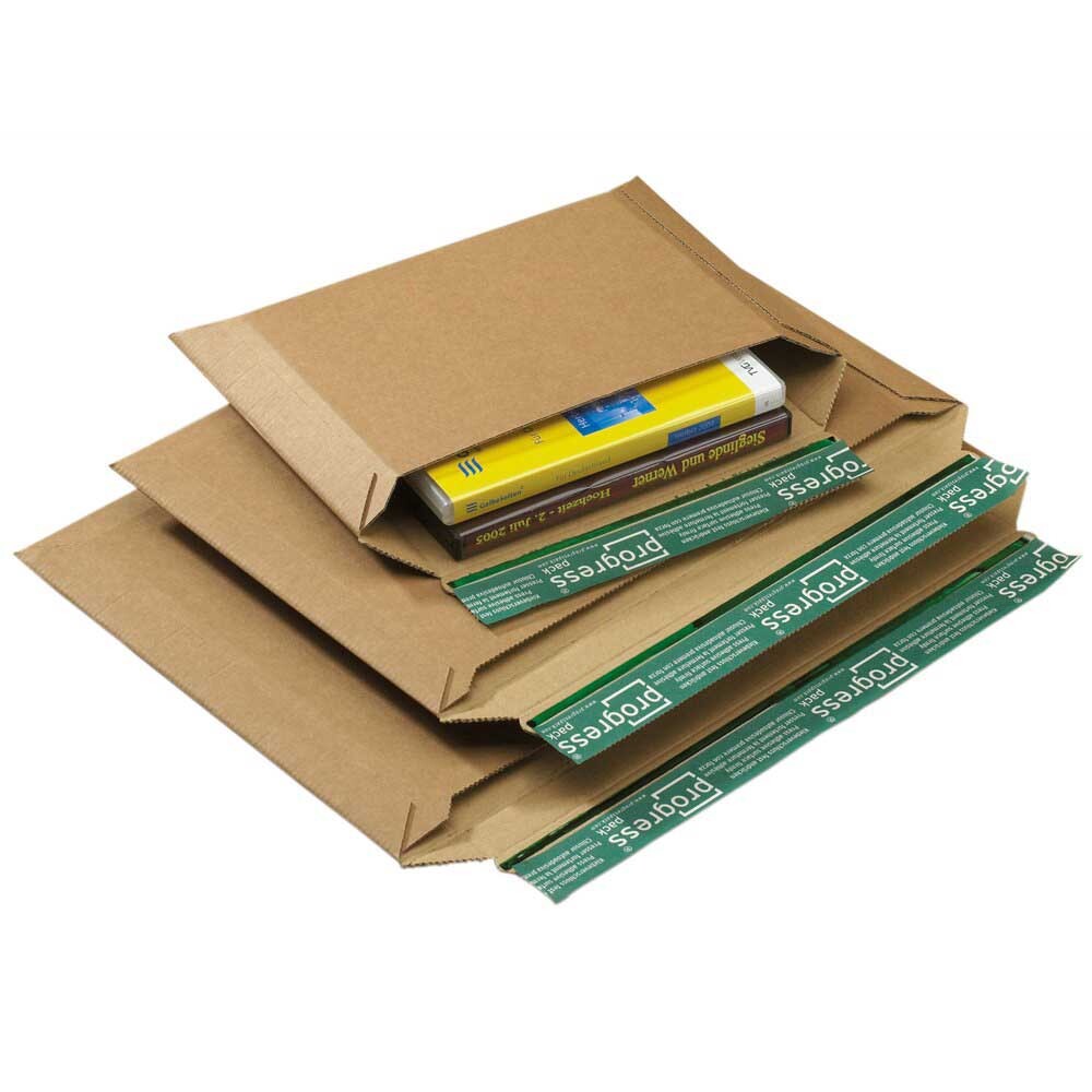 Versandtasche - ECO quer aus stabiler Wellpappe braun DIN B4 Versandtasche - ECO quer aus stabiler Wellpappe braun DIN B4