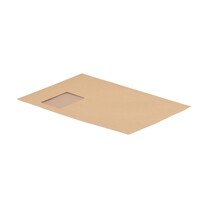 Fenster-Versandtaschen mit Haftklebung Braun