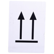 Warnetiketten Symbol Pfeile oben