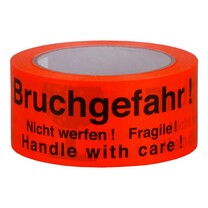 Warnklebebänder PVC Bruchgefahr - 3-sprachig Warnklebebänder PVC Bruchgefahr - 3-sprachig