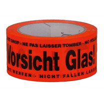 Warnklebebänder PVC Vorsicht Glas - 4-sprachig Warnklebebänder PVC Vorsicht Glas - 4-sprachig