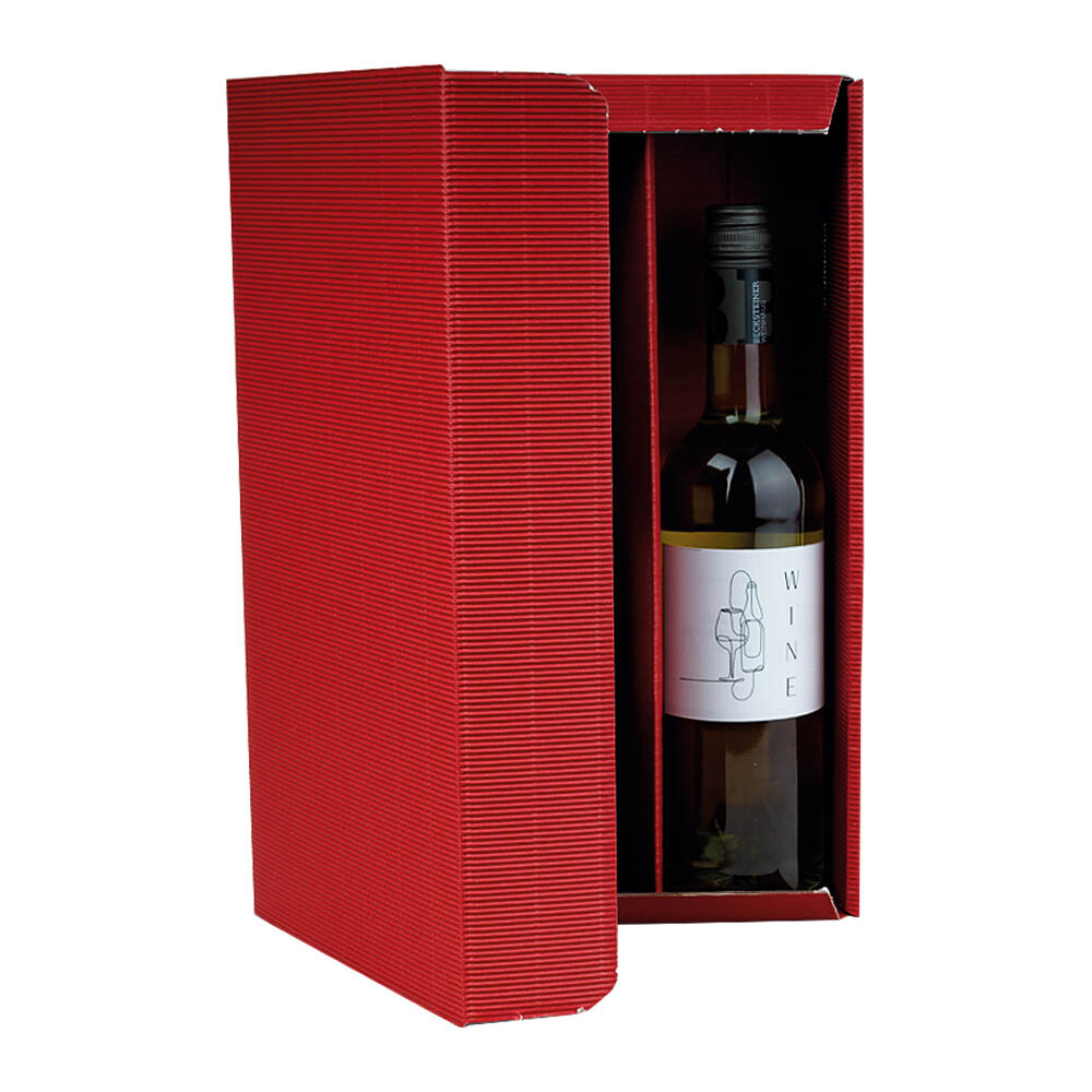 Weinkarton und Präsentkarton offene Feinwelle 2er bordeaux Weinkarton und Präsentkarton offene Feinwelle 2er bordeaux
