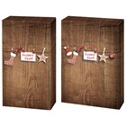 Weinkartons Holzoptik Frohes Fest - Weihnachten