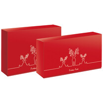 Weinkartons rot quer Rentier - Weihnachten Weinkartons rot quer Rentier - Weihnachten