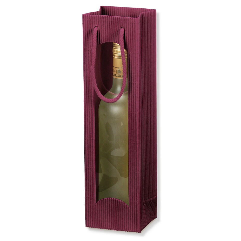1er Weintragetasche Sichtfenster offene Welle bordeaux 1er Weintragetasche Sichtfenster offene Welle bordeaux