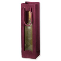 1er Weintragetasche Sichtfenster offene Welle bordeaux 1er Weintragetasche Sichtfenster offene Welle bordeaux