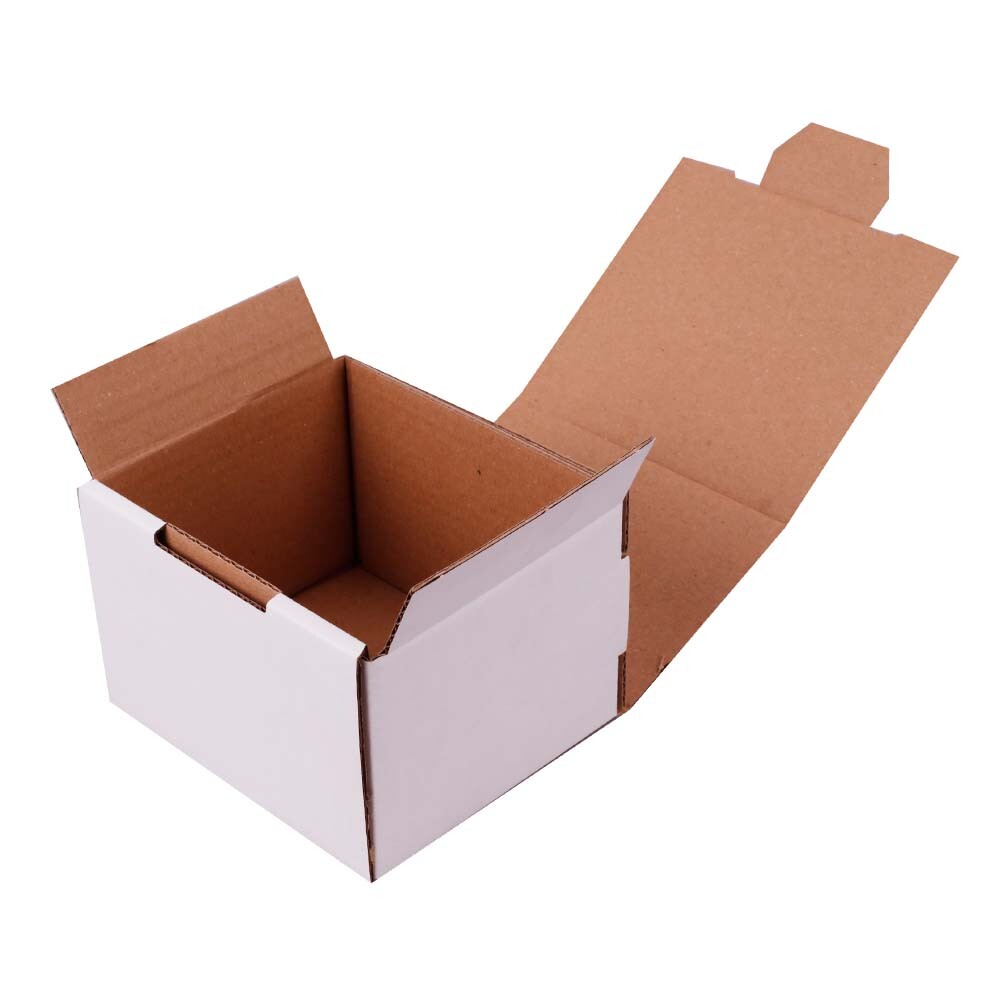 Weiße Postversandkartons 120 x 100 x 80 mm