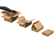 Wellpapp-Faltkartons braun 1-wellig