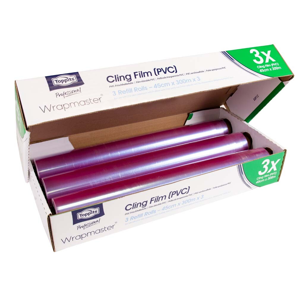 Nachfüllrollen für Wrapmaster Foliengeräte 45 cm breit 300 lfm Nachfüllrollen für Wrapmaster Foliengeräte 45 cm breit 300 lfm